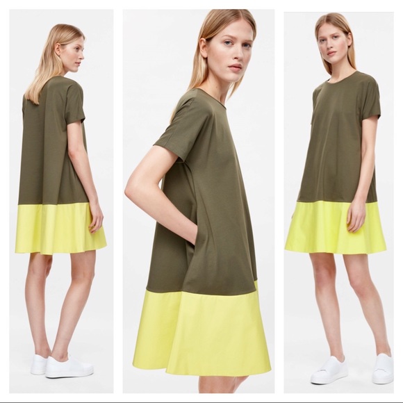 cos panelled jersey dress